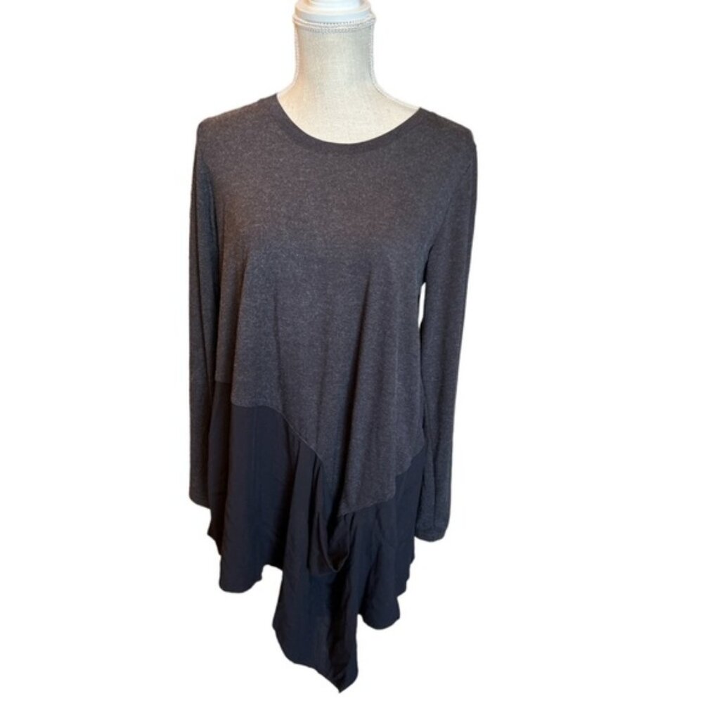 Alembika mixed material grey/black tunic with pocket
